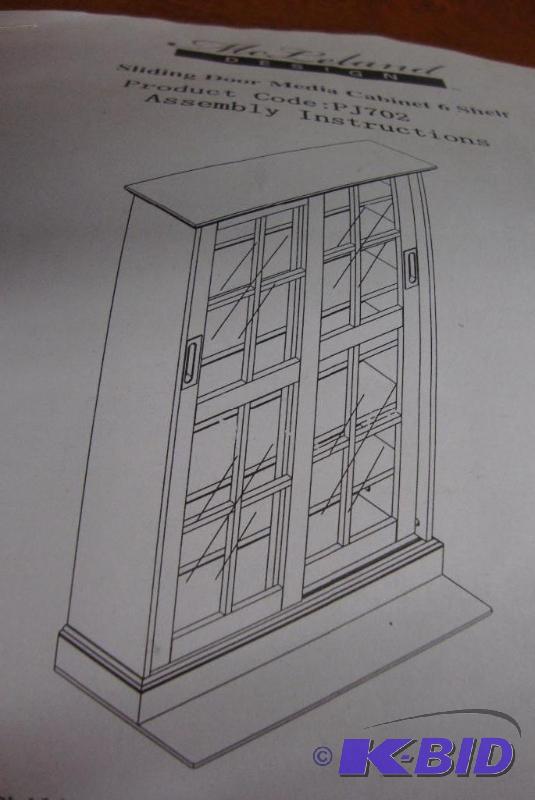 Sliding Door Media Cabinet, appears...