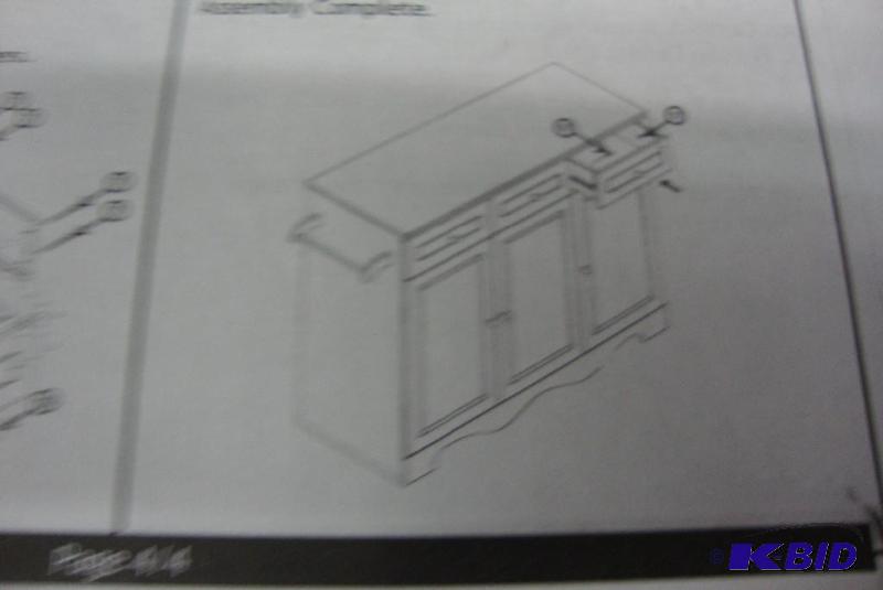 Kitchen Cabinet, Black with woodgra...