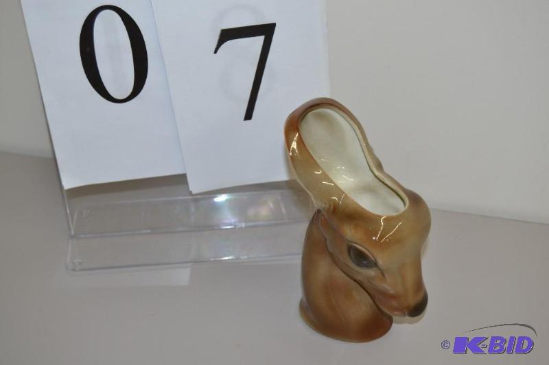 lot 7 image: Vintage Royal Copley Deer Head planter