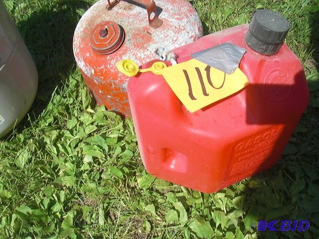 lot 110 image: 2, 2 Gal Gas Cans  ...