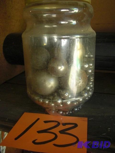 lot 133 image: Jar of ball bearings.. &quotSTEELI...