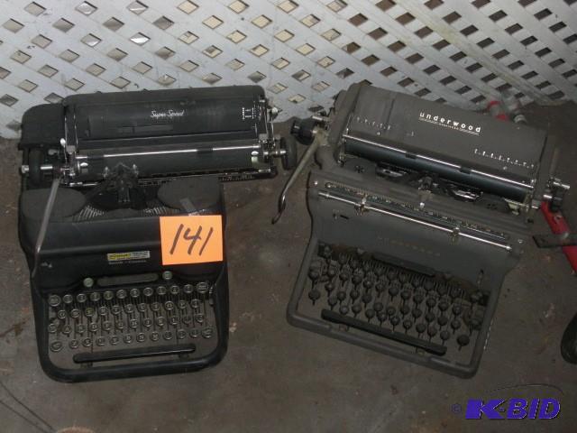 lot 141 image: 2 vintage type writers..   Smi...