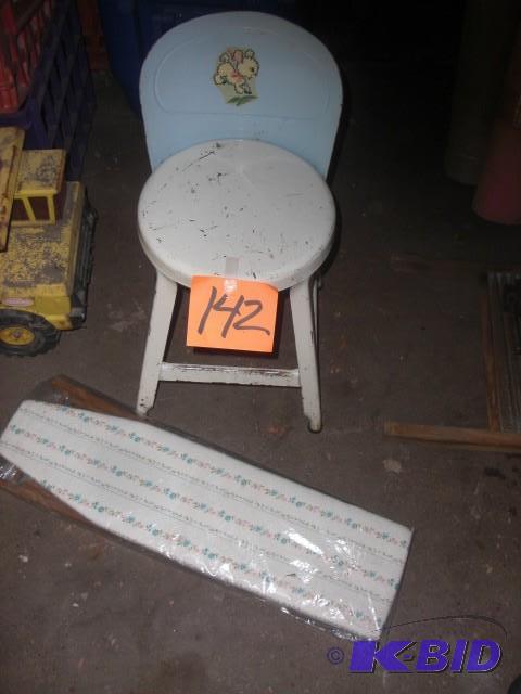 lot 142 image: Small Doll Stool,18 in h  Small C...