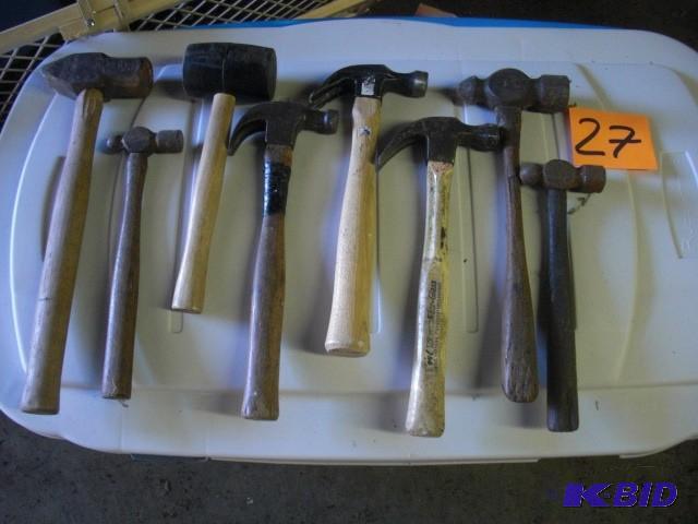 lot 27 image: Misc. Hammers...