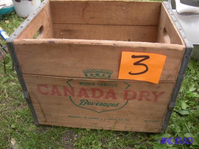 lot 3 image: Canada Dry wooden box...