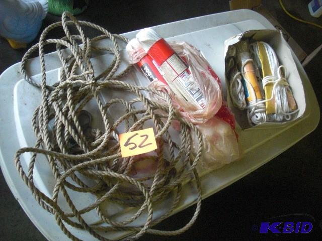 lot 52 image: 3, 100 ft clothesline rolls  1, 4...