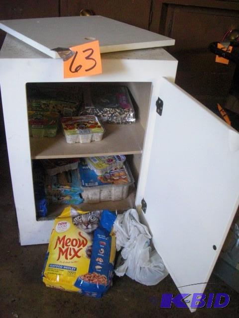lot 63 image: Press wood Cabinet with Turntable o...