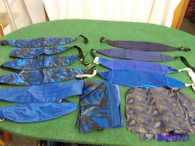 Lot Of Assorted Blue Cummerbunds &a...