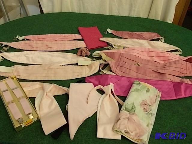 Lot Of Assorted Pink Cummerbunds, S...