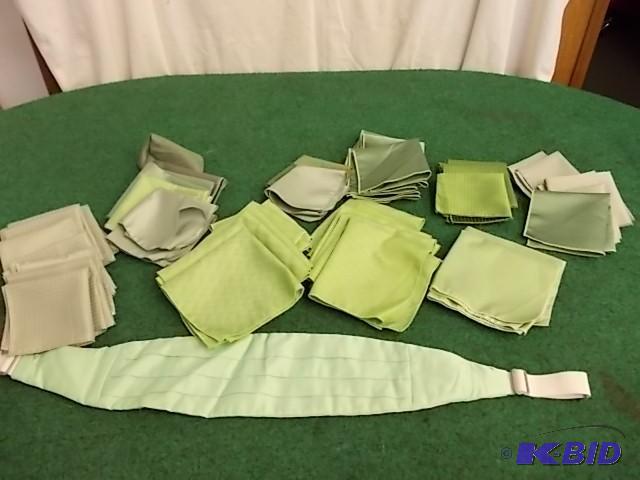 Assorted Green Pocket Squares, One ...