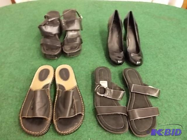 4 Pair Ladies Shoes &amp Sandals S...