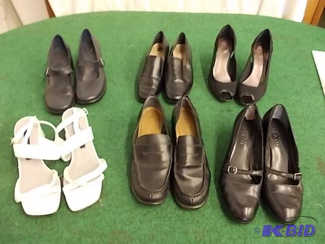 6 Pair Ladies Shoes Size 10...