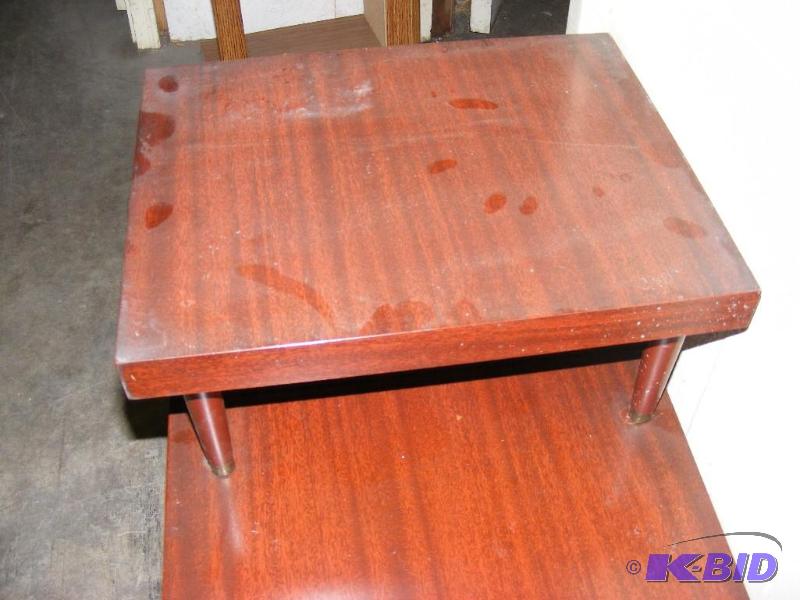 lot 127 image: Side Table, 7 x 28 Top Shelf is...