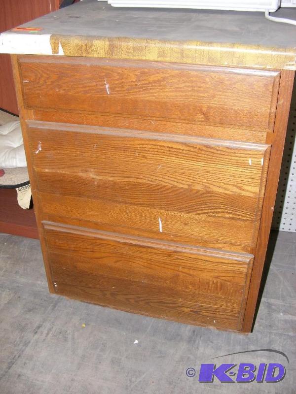 lot 131 image: Cabinet with three drawers, great f...