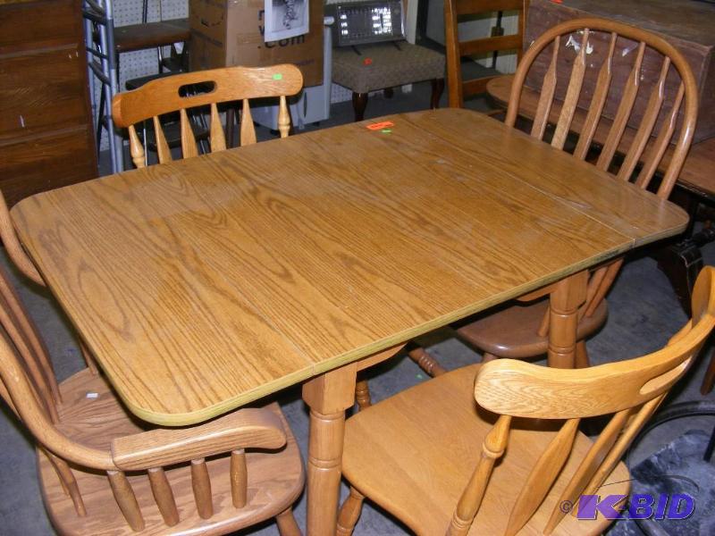 lot 137 image: Dining room set, Table and four cha...
