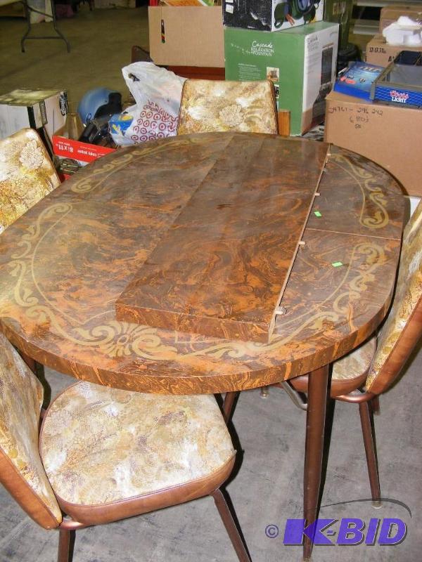 lot 138 image: Dining Room Set, Vintage four Chair...