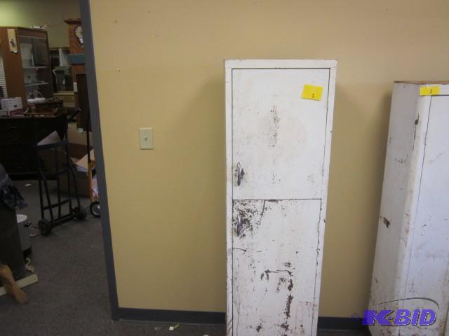 Metal cabinet, (2) doors, top and b...