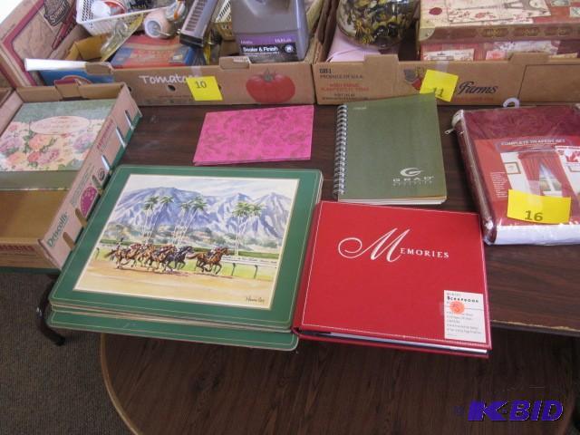 Drapery set, place mats, and statio...