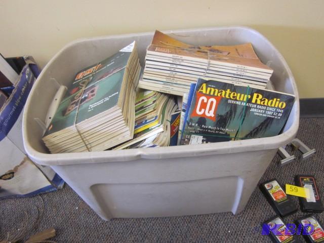Large bin of Amateur Radio and QST&...