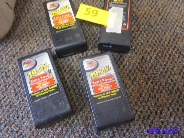 (4) New Bright 19.2B NiCd battery p...