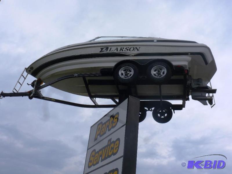 lot 14 image: Larson Marine Boat Aerial Sign with Trailer for Mounting on Pole