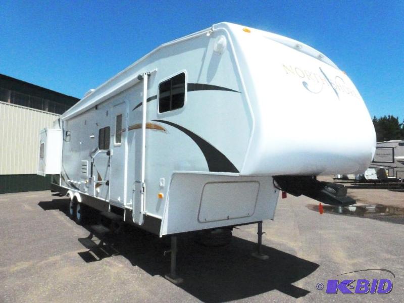 lot 5 image: 2008 Dutchmen Northshore 326QB 5th Wheel Front BunkHouse Double Slide-out Fiberglass