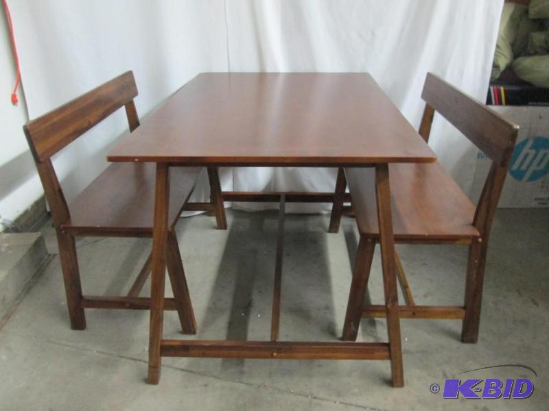 Table and Bench Set