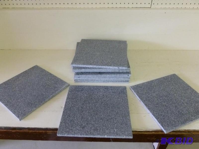 lot 101 image: Lot of twelve polished granite floo...
