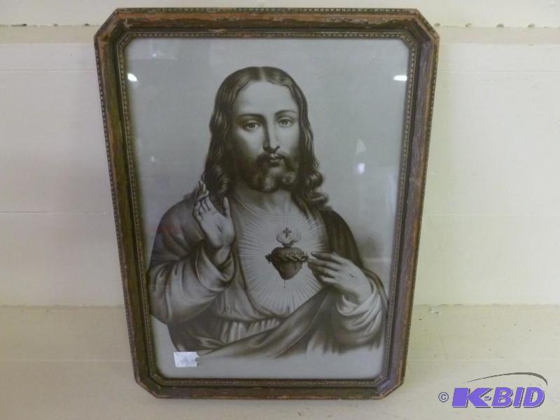 lot 111 image: Vintage " Heart Of Jesus "...