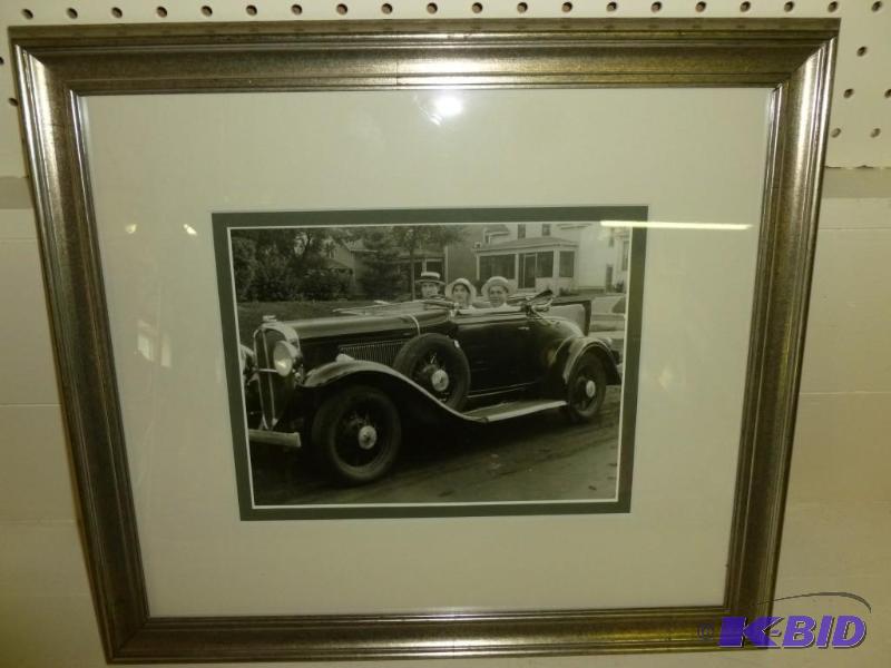 lot 131 image: Vintage wood framed and double matt...