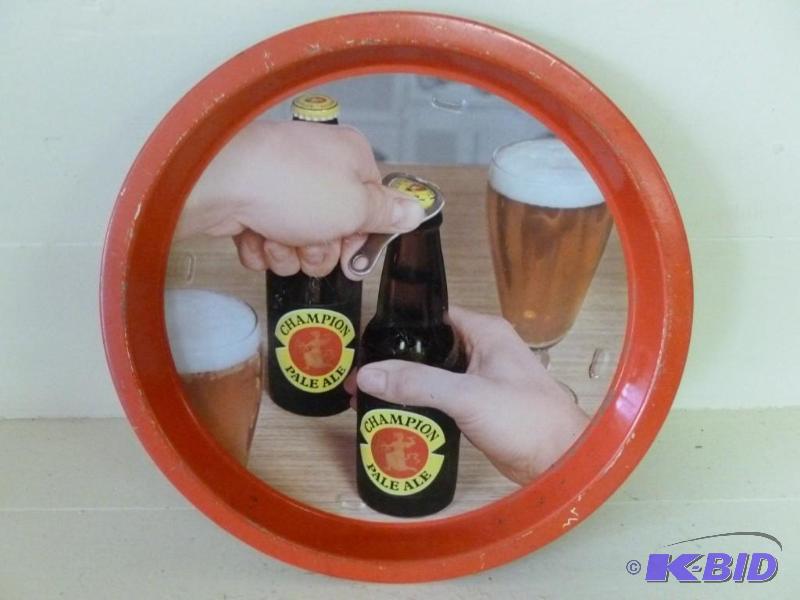 lot 133 image: Vintage Champion Pale Ale metal ser...