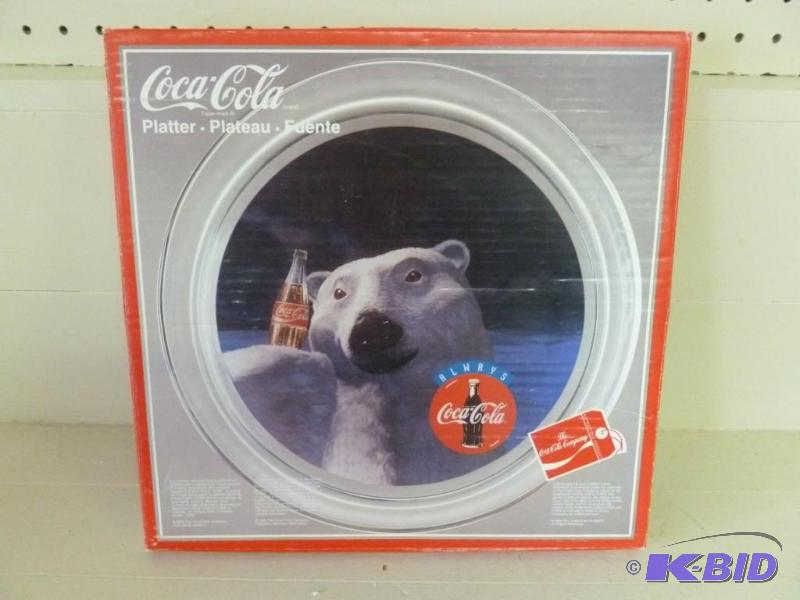lot 144 image: Large Always Coca-Cola glass bear s...