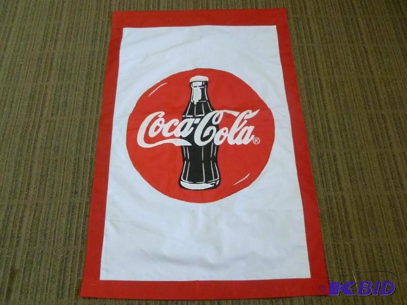 lot 171 image: Coca-Cola nylon flag that measures ...