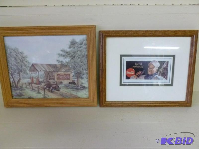 lot 173 image: Lot of two collectible Coca-Cola oa...