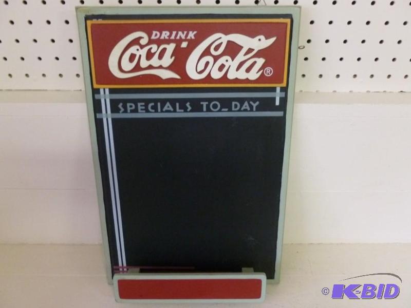 lot 175 image: Drink Coca-Cola wooden framed and s...