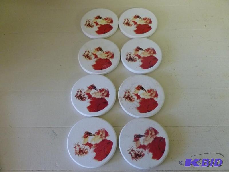 lot 185 image: Lot of eight Coca-Cola Santa cerami...