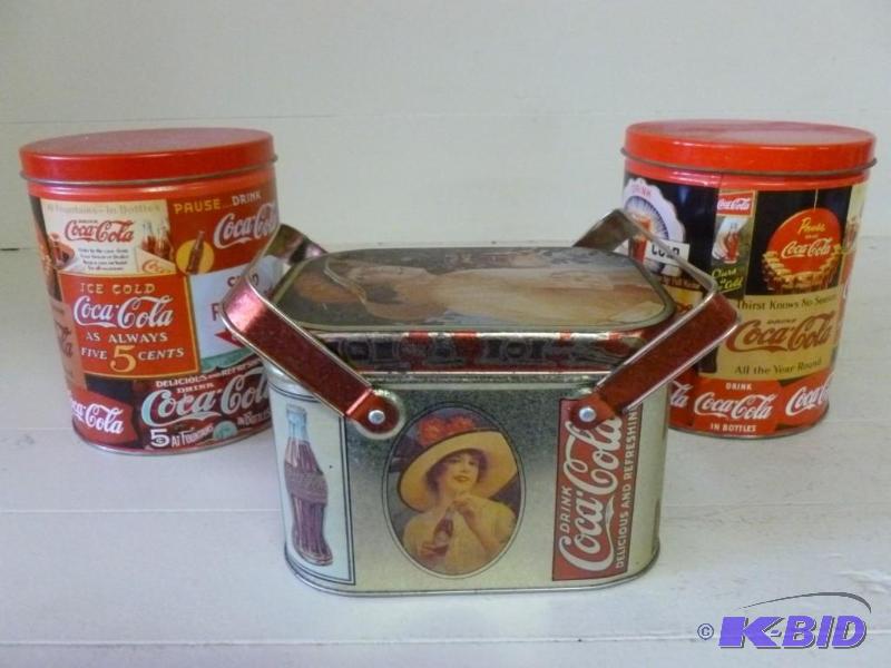 lot 189 image: Lot of three collectible Coca-Cola ...