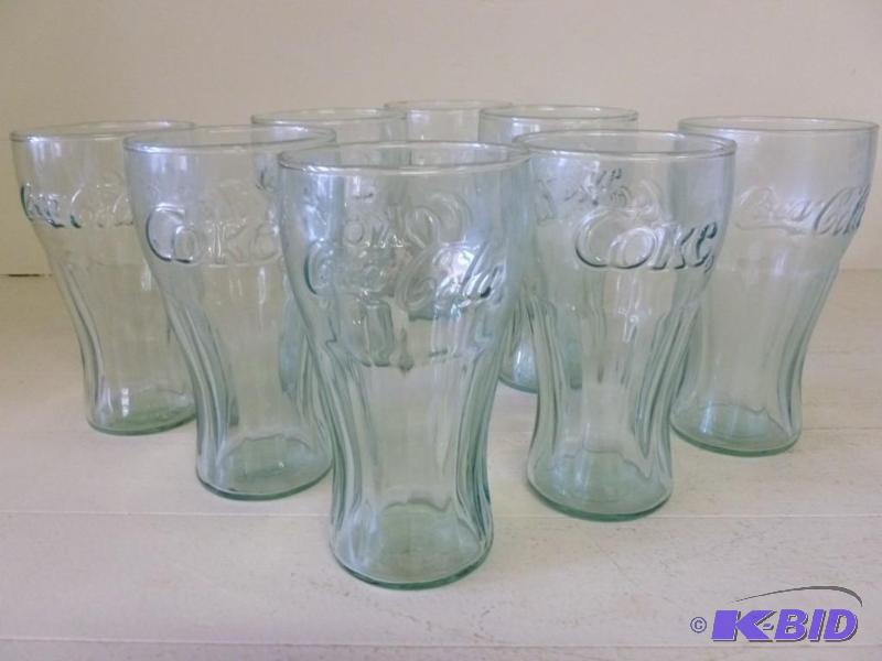 lot 201 image: Lot of eight large matching Coca-Co...
