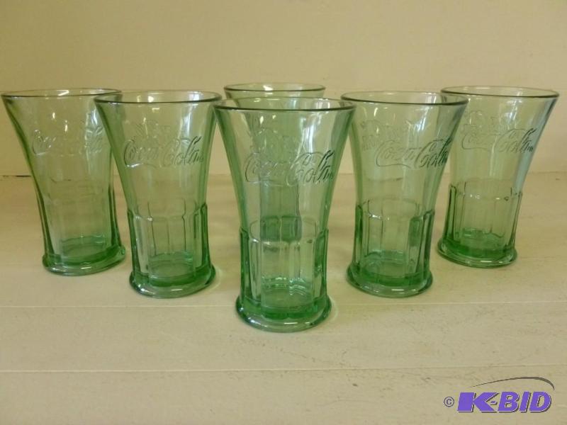 lot 203 image: Lot of six matching Coca-Cola embos...