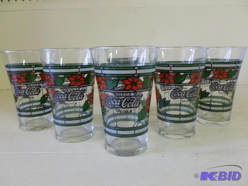 lot 204 image: Lot of six matching Coca-Cola flang...