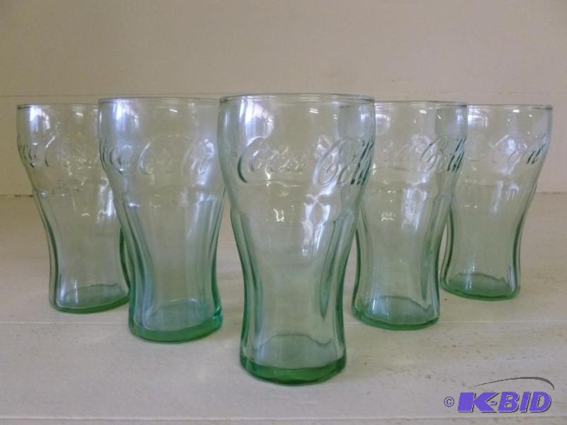 lot 205 image: Lot of five matching Coca-Cola embo...