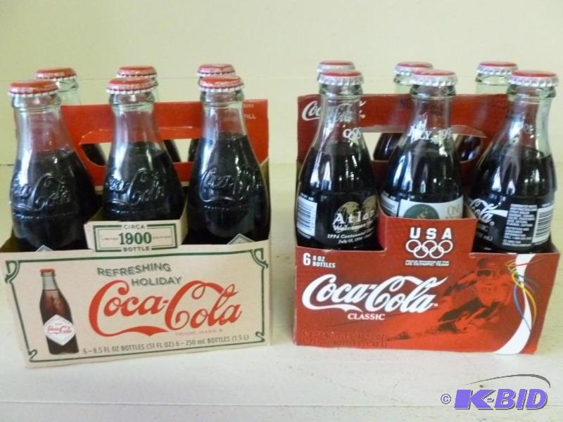 lot 213 image: Lot of two collectible Coca-Cola si...