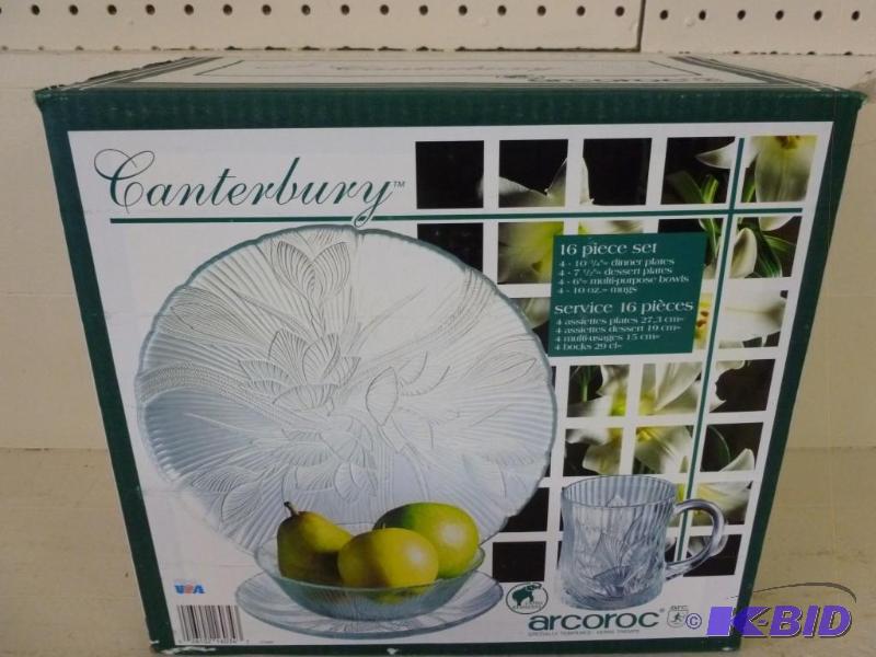 lot 229 image: Arcoroc - Canterbury 16 piece glass...