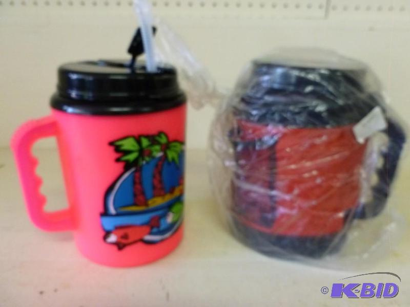 lot 242 image: Lot of two large 64 oz. Monster Mug...