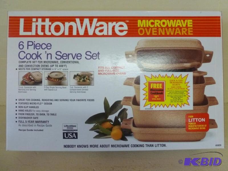 lot 246 image: Littonware 6 piece Cook N Serve mi...