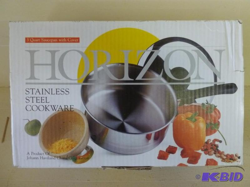 lot 251 image: Horizon 3 quart stainless steel sau...