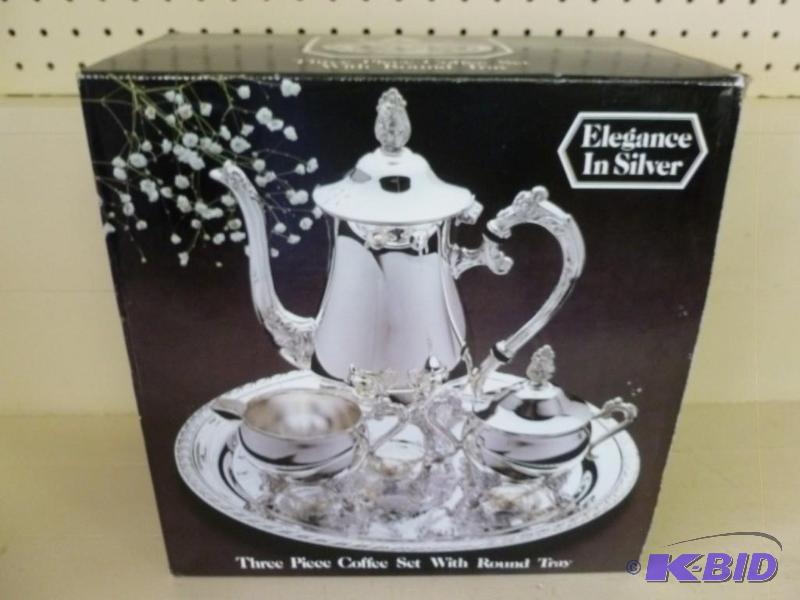 lot 258 image: Elegance In Silver three piece coff...