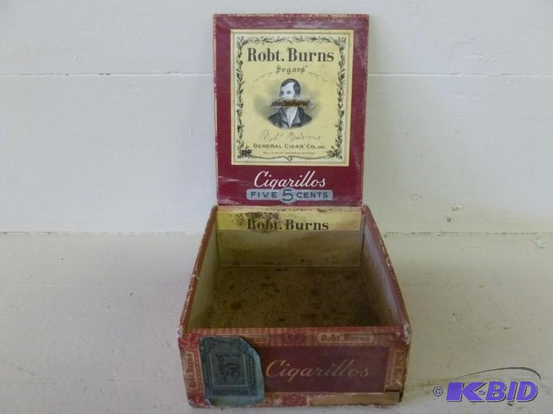 lot 27 image: Vintage General Cigar Co. Robt. Bur...