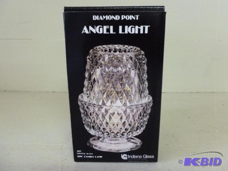 lot 275 image: Indiana Glass 2 piece glass candle ...