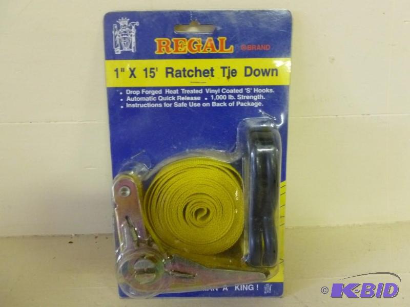 lot 284 image: Regal 1" x 15 ratchet tie dow...